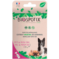 BIOGANCE Biospotix pipety pre malé a stredné psy do 20 kg s repelentným účinkom 5 x 1ml